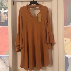 Camel colored key home dress